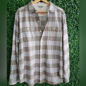 Tommy Bahama Men's Ckassic Flannel Button Down Shirts Size L